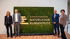 Lemke, Kirschey, Demuth, Riewenherm vor der KNK-Mooswand
