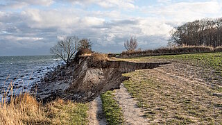 Abbruch an der Steilküste in Staberhuk auf Fehmarn 
